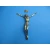 Korpus Pana Jezusa na krzyż metalowy powłoka satynowa + napis 11,5 cm